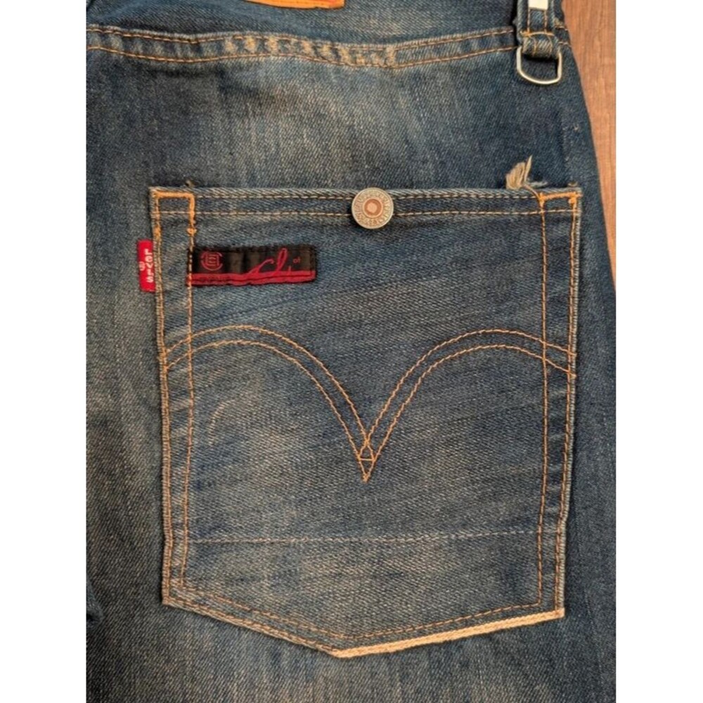 Custom Japanese Selvedge Distressed Levi's 505 Jeans Men's 30x31 Made In Japan - Picture 15 of 16